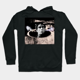 blowing off steam on the moon Hoodie